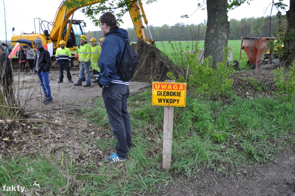 Protest na budowie linii 400 kV