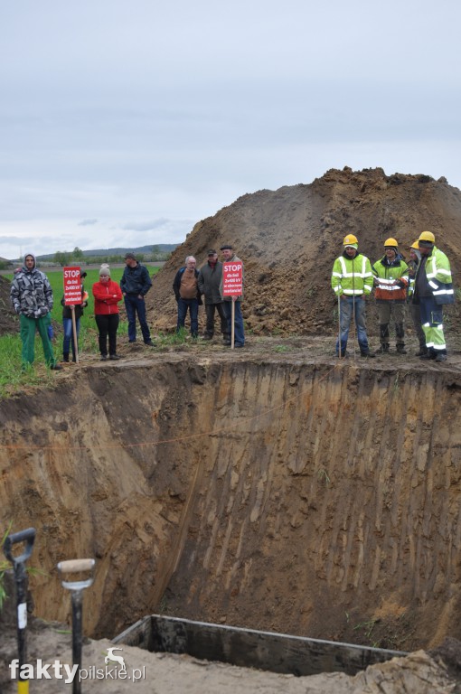 Protest na budowie linii 400 kV