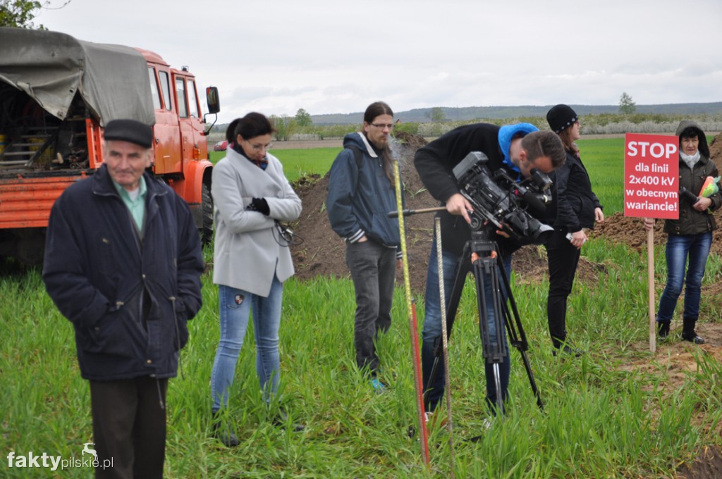 Protest na budowie linii 400 kV
