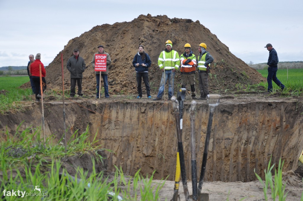Protest na budowie linii 400 kV