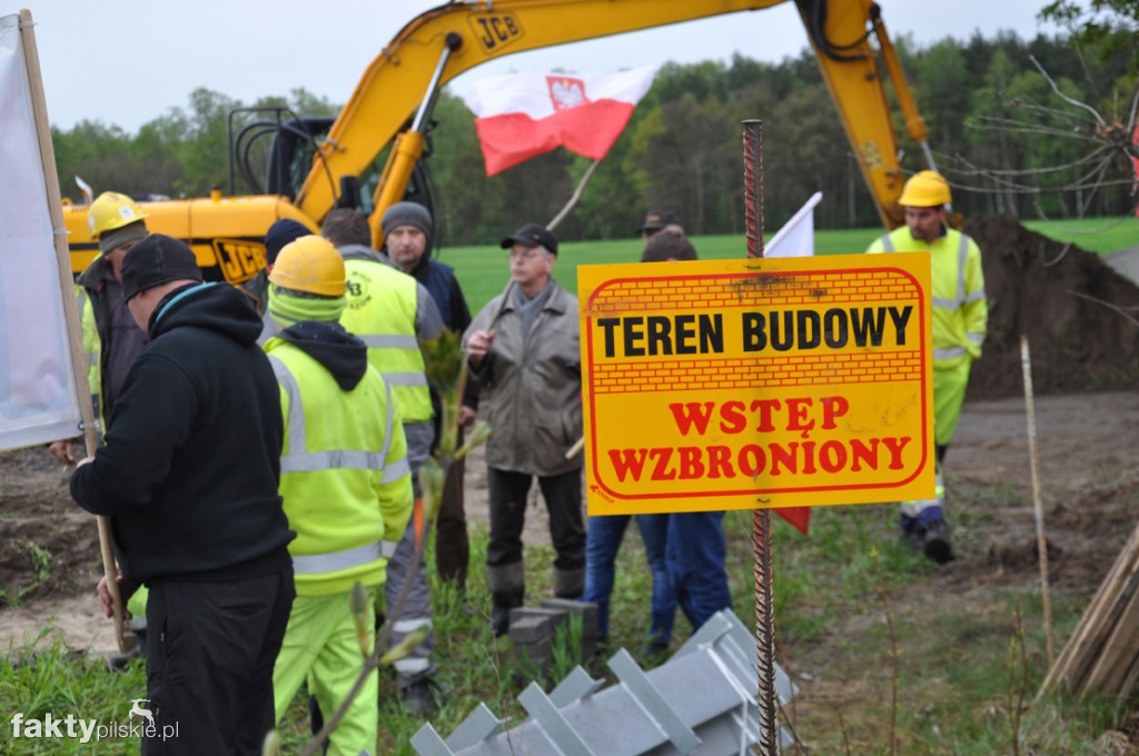 Protest na budowie linii 400 kV