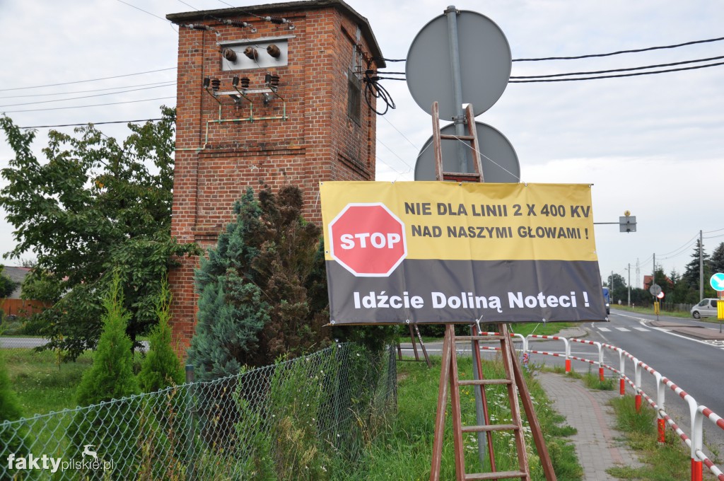 Pikieta przeciwko linii 400 kV