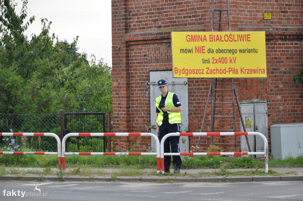 Pikieta przeciwko linii 400 kV