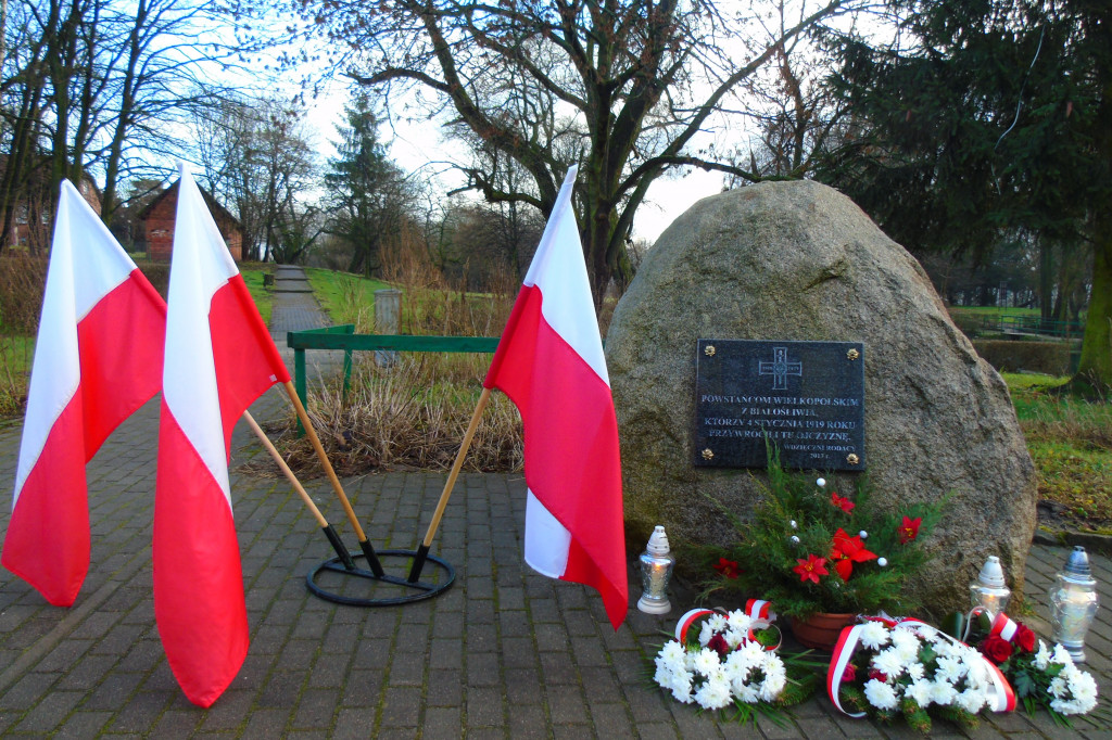 Kwiaty i znicze dla Powstańców Wielkopolskich
