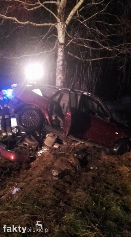 Wypadek na drodze Kaczory-Krzewina