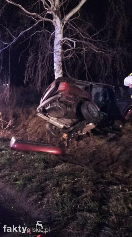 Wypadek na drodze Kaczory-Krzewina