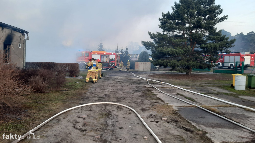 Pożar w stolarni w Szamocinie