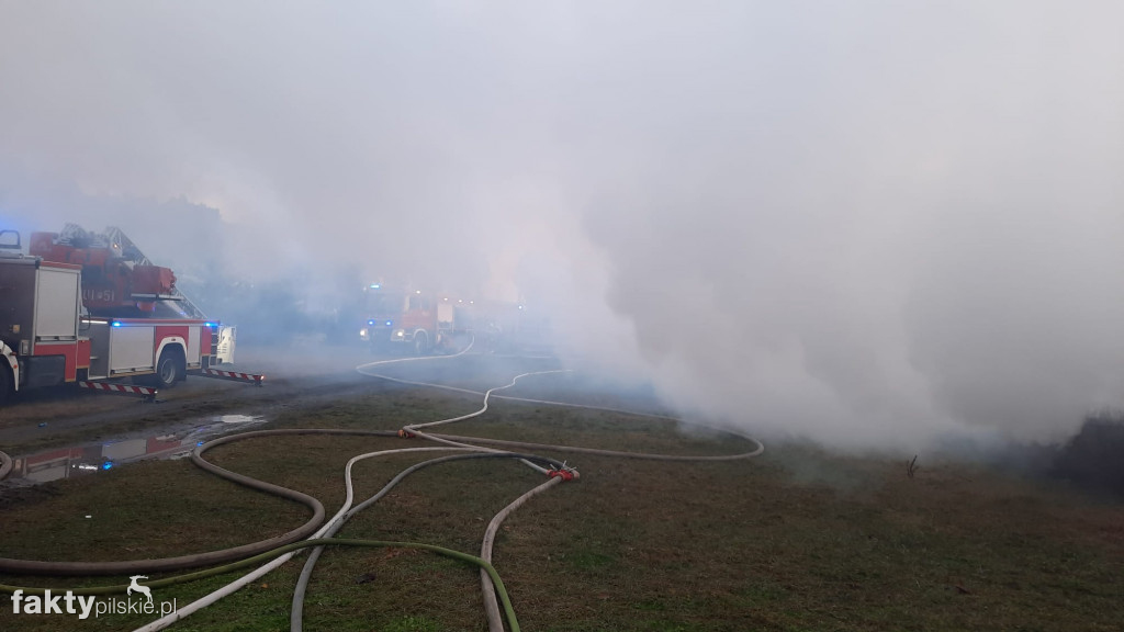 Pożar w stolarni w Szamocinie