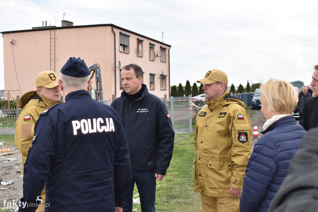 Wojewoda na miejscu katastrofy w Sędzińcu