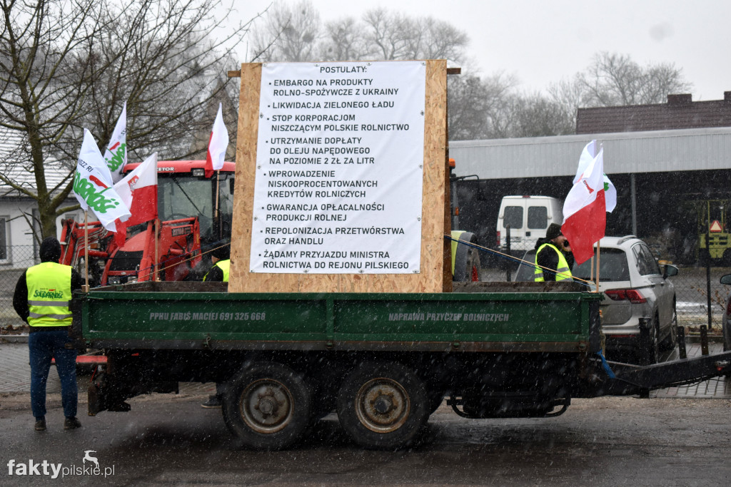 Blokada drogi K10 w Kosztowie
