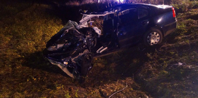 Nocny wypadek koło Osieka. Jedna osoba w ciężkim stanie