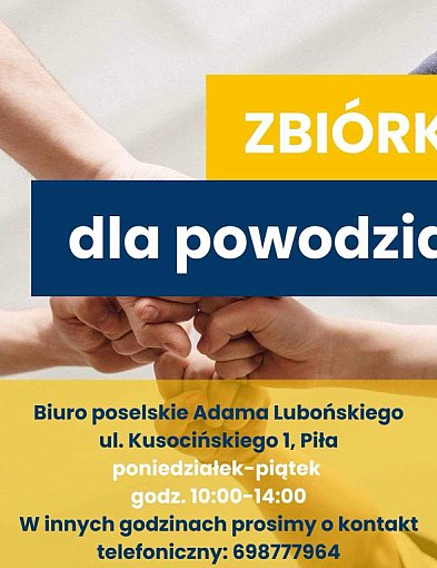 Zbiórka dla powodzian w biurze posła Adama Lubońskiego-34874