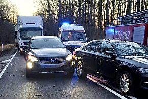 Wypadek na "dziesiątce". Droga zablokowana!-46348