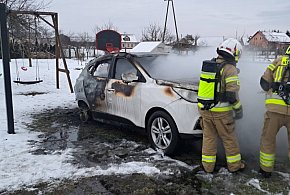 Hyundai w ogniu. Spłonął doszczętnie!