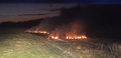 Alarm nad ranem. Płonęły trawy