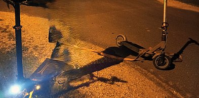 Jeden holował drugiego. Nastolatkowie na hulajnogach naruszyli sporo przepisów-43147