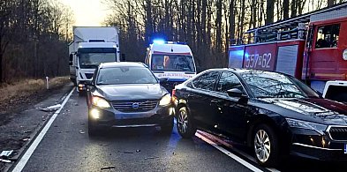 Wypadek na "dziesiątce". Droga zablokowana!-46348