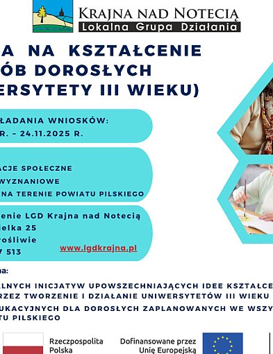 Dotacje na Uniwersytety III Wieku. LGD ogłosiła nabór-44121