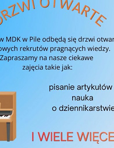 Jesteś spragniony wiedzy? Przyjdź do MDK odkryć swoje talenty!