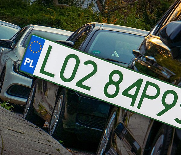 Tablice z zielonymi napisami na kolejnych autach. Nie chodzi o "elektryki"-45798