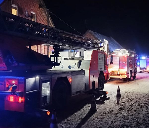 Nocna akcja w Grabównie. Ogień w kominie!