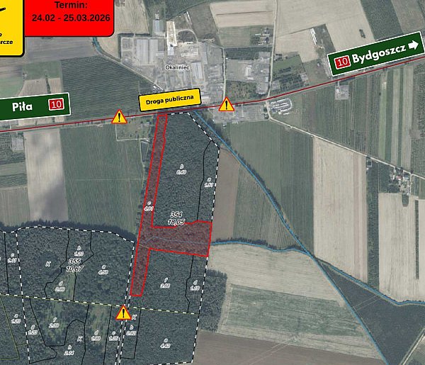 Uwaga! Prace leśne w leśnictwie Mościska