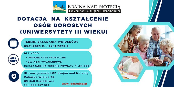 Nabór na dotacje na Uniwersytety III Wieku