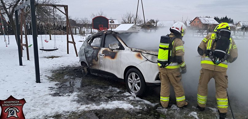 Hyundai w ogniu. Spłonął doszczętnie!
