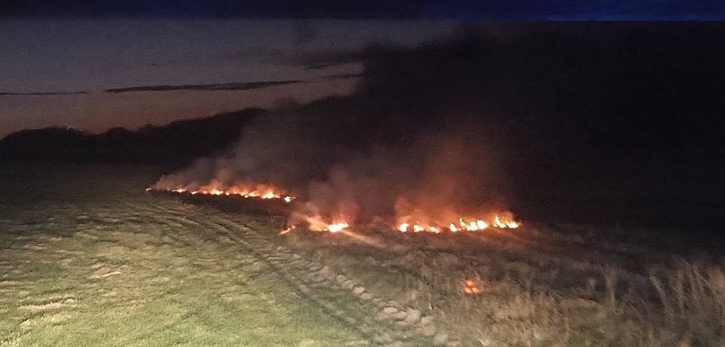 Alarm nad ranem. Płonęły trawy