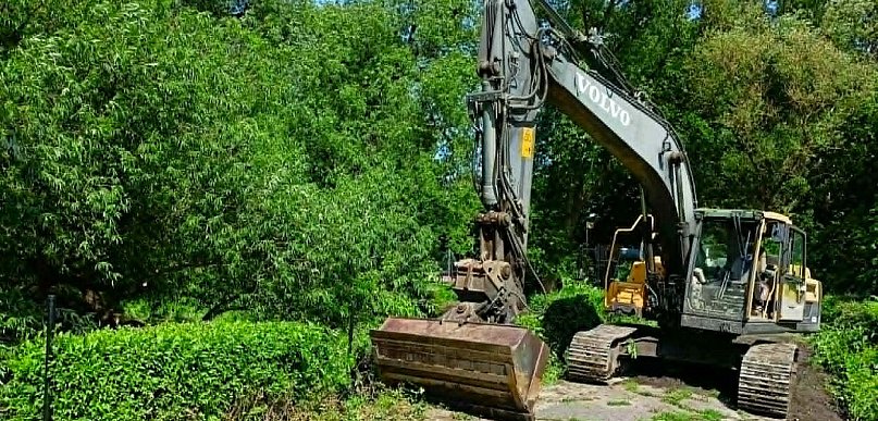 Białośliwie: Ciężki sprzęt w Parku Raczyńskich