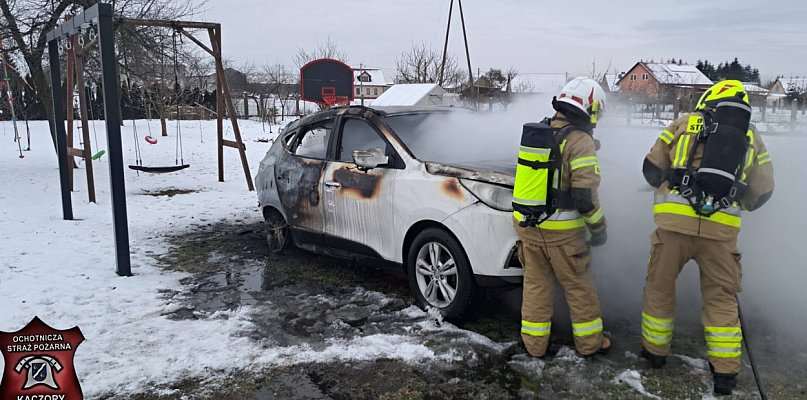 Hyundai w ogniu. Spłonął doszczętnie!