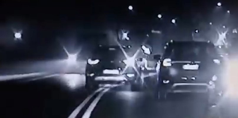 Namierzyli go, jak wyprzedzał w miejscu niedozwolonym [Film]