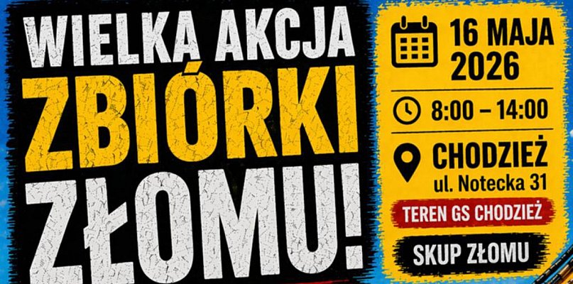 "Twój złom zmieni się w dobro". Wielka akcja zbiórki złomu w Chodzieży