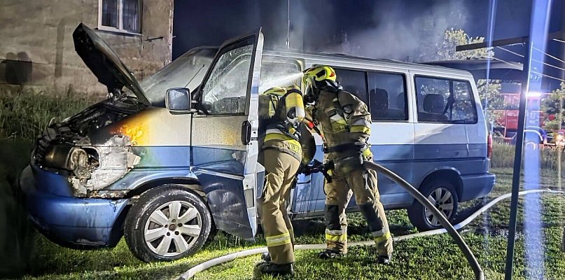Marcinkowice: Nocny pożar samochodu