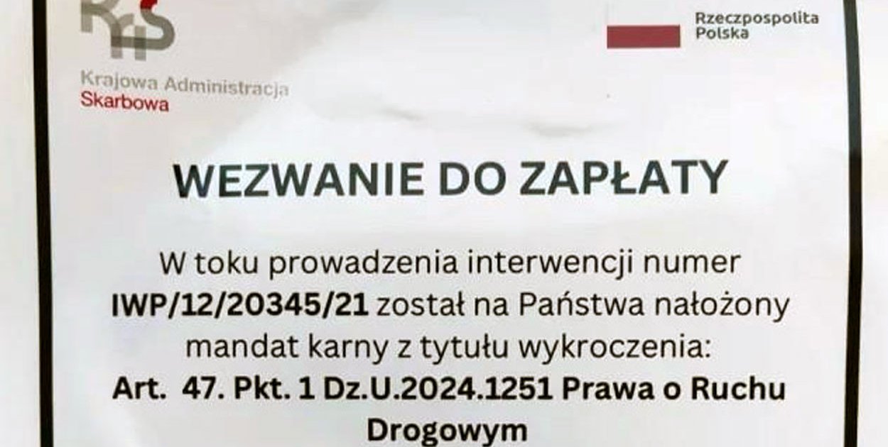 Uwaga na fałszywe wezwania do zapłaty mandatów karnych!